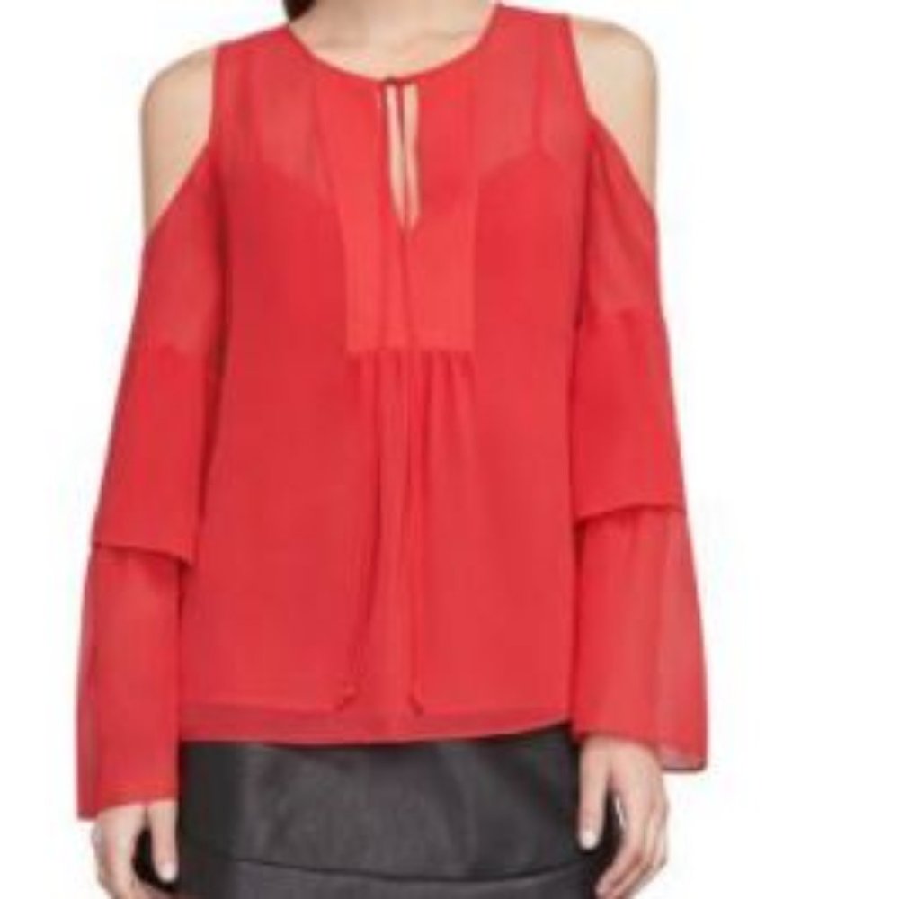 BCBGMAXAZRIA Women's Jalena Cold-Shoulder Top